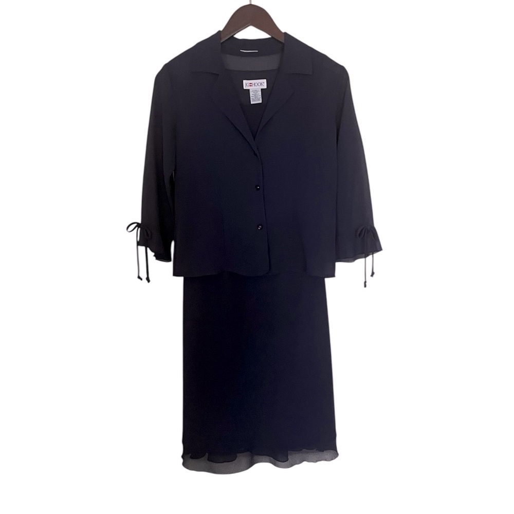 JG Hook•2PC Navy Dress and Jacket Set